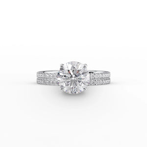 The Pave Eleanor Set With A 1.5 Carat Round Lab Diamond