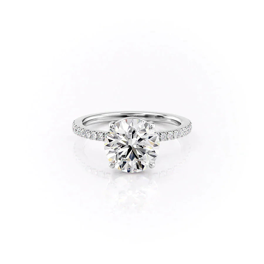 The Pave Eleanor Set With A 1 Carat Round Lab Diamond