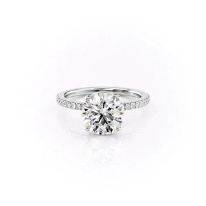 The Pave Eleanor Set With A 2 Carat Round Lab Diamond