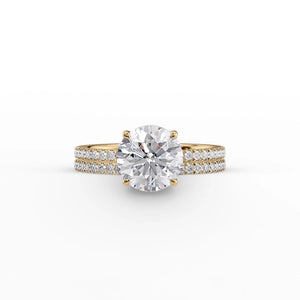 The Pave Eleanor Set With A 3 Carat Round Lab Diamond