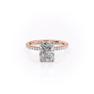 The Pave Eleanor Set With A 3 Carat Radiant Lab Diamond