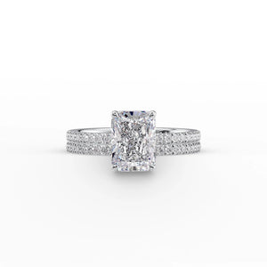 The Pave Eleanor Set With A 2 Carat Radiant Lab Diamond