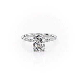 The Pave Eleanor Set With A 1 Carat Radiant Lab Diamond