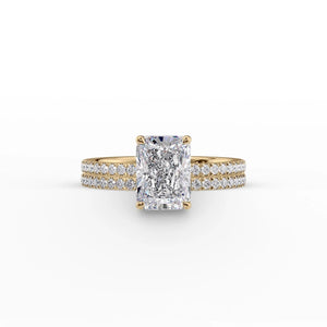 The Pave Eleanor Set With A 3 Carat Radiant Lab Diamond
