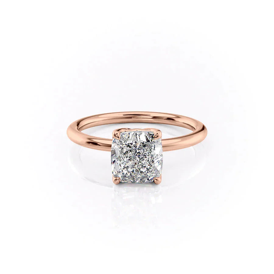 The Alison Set With A 1.5 Carat Cushion Lab Diamond