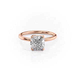 The Alison Set With A 1 Carat Cushion Moissanite