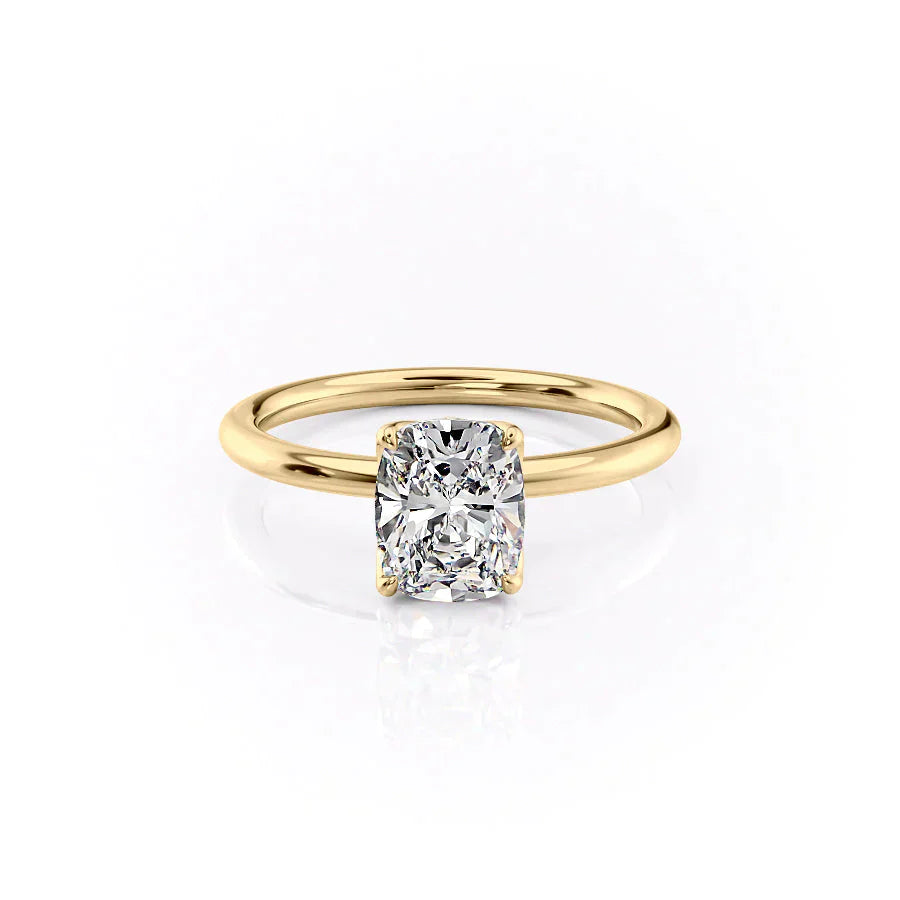 The Alison Set With A 1.5 Carat Elongated Cushion Lab Diamond