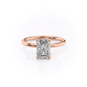 The Alison Set With A 1 Carat Emerald Lab Diamond