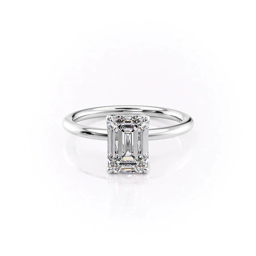 The Alison Set With A 5 Carat Emerald Moissanite