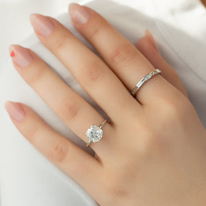 The Alison Set With A 2 Carat Cushion Moissanite
