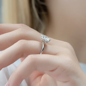 The Alison Set With A 2 Carat Cushion Moissanite