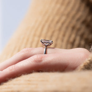 The Alison Set With A 2 Carat Emerald Moissanite