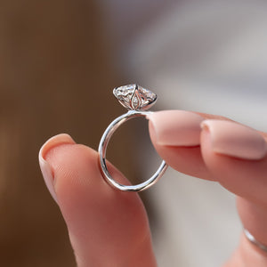 The Alison Set With A 2 Carat Emerald Moissanite
