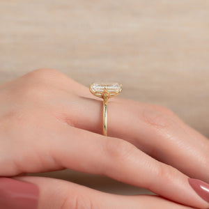 The Alison Set With A 3 Carat Emerald Moissanite