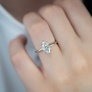 The Alison Set With A 1 Carat Marquise Moissanite