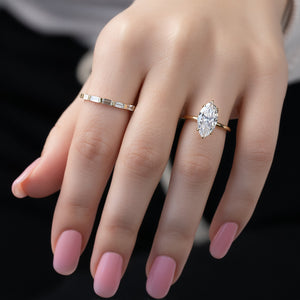 The Alison Set With A 1.5 Carat Marquise Lab Diamond