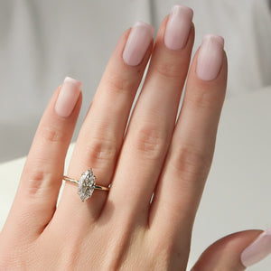 The Alison Set With A 1.5 Carat Marquise Lab Diamond