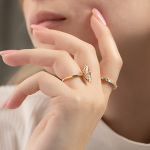 The Alison Set With A Marquise Lab Diamond