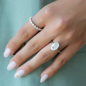 The Alison Set With A 1 Carat Oval Moissanite