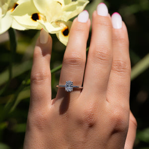 The Alison Set With A 1 Carat Oval Moissanite