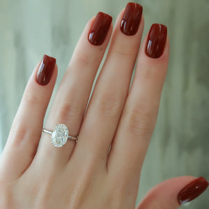 The Alison Set With A 1 Carat Oval Moissanite