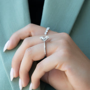 The Alison Set With A 1 Carat Oval Moissanite