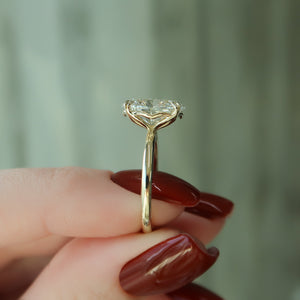 The Alison Set With A 2 Carat Oval Moissanite