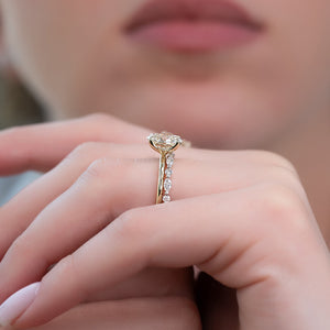 The Alison Set With A 2 Carat Oval Moissanite