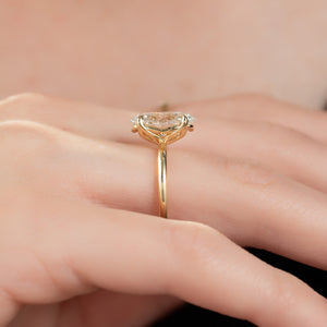 The Alison Set With A 2 Carat Oval Moissanite