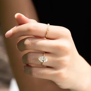 The Alison Set With A 2 Carat Oval Moissanite