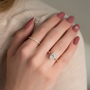 The Alison Set With A 2 Carat Oval Moissanite