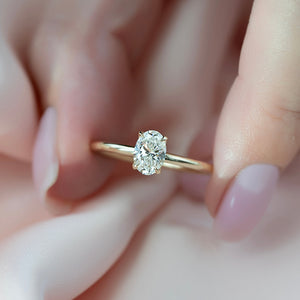 The Alison Set With A 2 Carat Oval Moissanite
