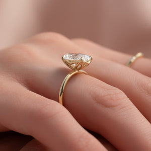 The Alison Set With A 2 Carat Oval Moissanite