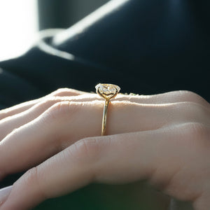 The Alison Set With A 2 Carat Oval Moissanite