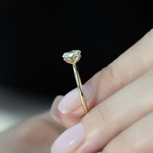 The Alison Set With A 2 Carat Oval Moissanite