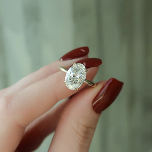 The Alison Set With A 2 Carat Oval Moissanite