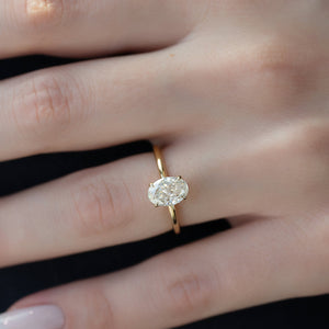 The Alison Set With A 2 Carat Oval Moissanite