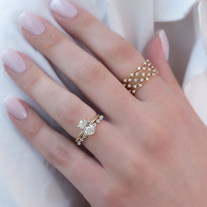 The Alison Set With A 2 Carat Oval Moissanite