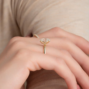 The Alison Set With A 2 Carat Oval Moissanite