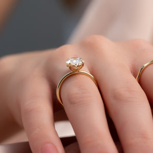 The Alison Set With A 2 Carat Oval Moissanite