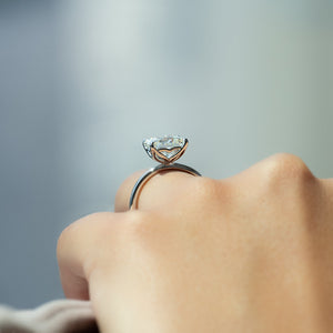The Alison Set With A 4 Carat Princess Moissanite