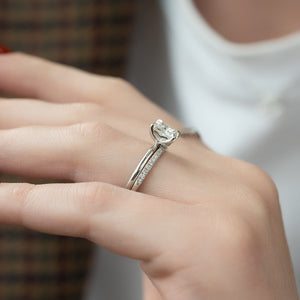 The Alison Set With A 4 Carat Princess Moissanite