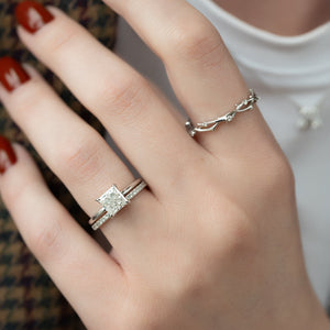 The Alison Set With A 4 Carat Princess Moissanite