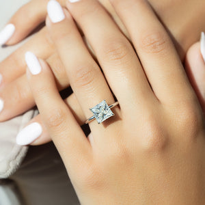 The Alison Set With A 4 Carat Princess Moissanite