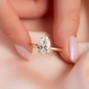 The Alison Set With A 4 Carat Pear Moissanite