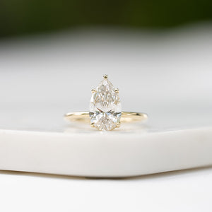The Alison Set With A 4 Carat Pear Moissanite