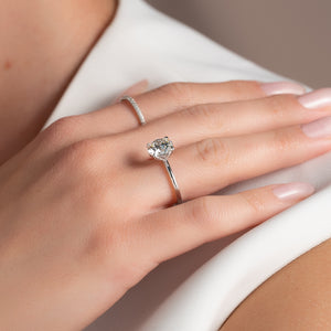 The Alison Set With A 1 Carat Round Moissanite