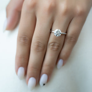 The Alison Set With A 1 Carat Round Moissanite