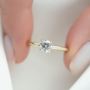 The Alison Set With A 1 Carat Round Moissanite