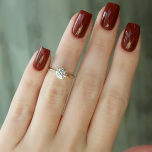 The Alison Set With A 1 Carat Round Moissanite
